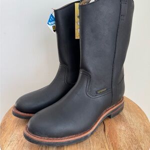 Dan Post Black Waterproof Work Boots Mens's 9.5 EW (Wide) DP69650 NEW with Box